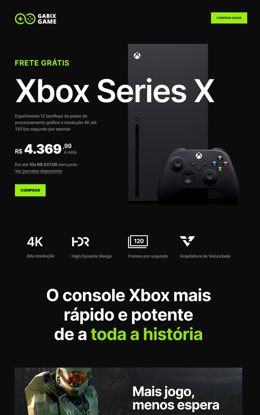 Landing Page de Vendas - Gabix Games