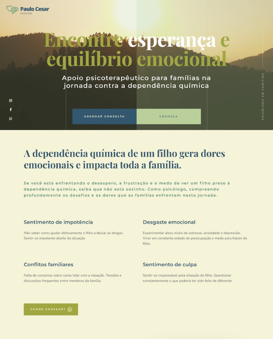 Landing Page - Paulo Cesar Psicólogo